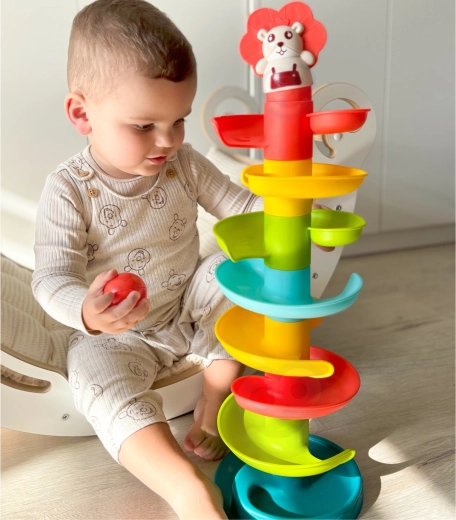 Woopie Baby špirálová guľôčková dráha so 6 guľôčkami