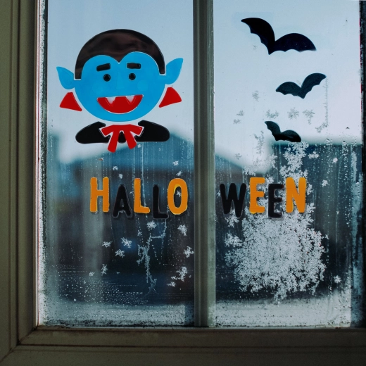 Gélová dekorácia na okno Halloween - 1 kus