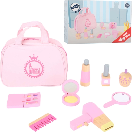 Drevená kozmetická taštička s make-up doplnkami Small Foot