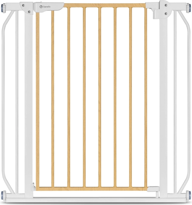 Bezpečnostná zábrana Lionelo Truus Slim – biela a prírodné drevo