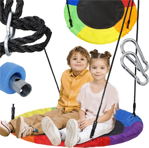 Závesná kruhová hojdačka 100 cm – bocianie hniezdo pre deti