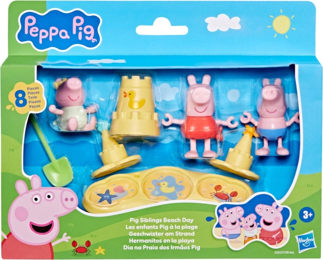 Hasbro Prasiatko Peppa Pig súrodenci na pláži