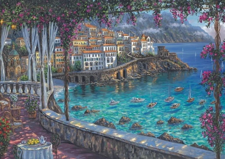 Puzzle Pobrežie Amalfi 1000 dielikov