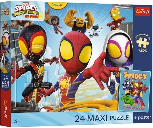 Puzzle maxi 24 dielikov Premium Plus Kids Spidey a jeho úžasní priatelia