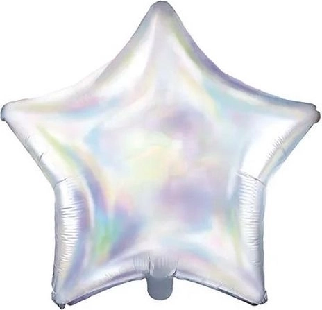 Opalizujúci fóliový balónik v tvare hviezdy 48 cm