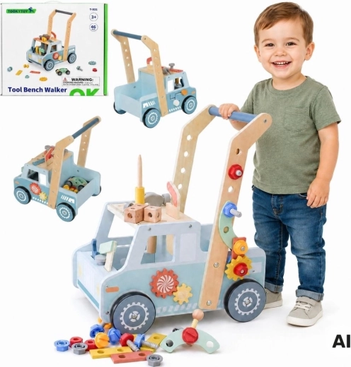 Drevené chodítko s dielňou TOOKY TOY