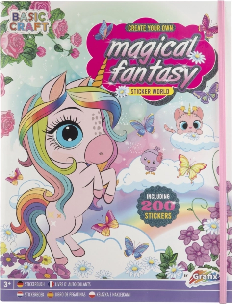 Magická fantasy kniha so samolepkami (200 samolepiek)