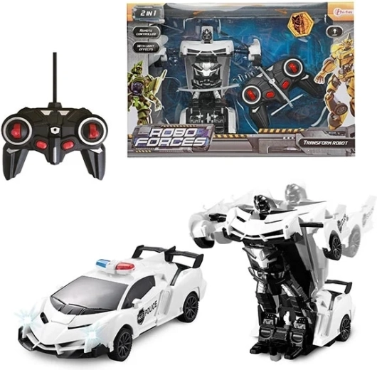ToiToys RC policajné auto – transformujúci sa robot so svetlom - 1 kus