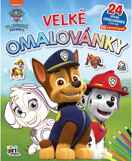 Veľké omaľovánky Labková patrola so samolepkami