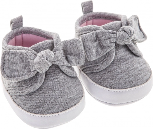 Topánočky pre bábiku – sivé tenisky s mašličkou