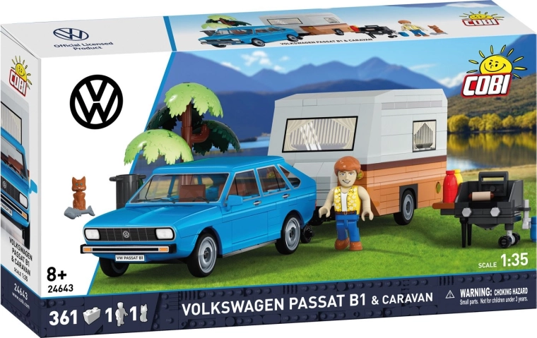 Cobi Volkswagen Passat B1 s karavanom 1:35 (361 dielikov)
