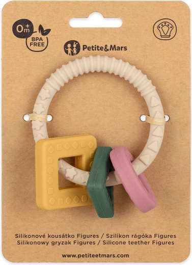 Silikónové hryzátko Figures Desert Sand PETITE&MARS