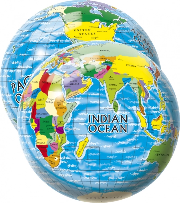 Lopta s mapou sveta 23 cm