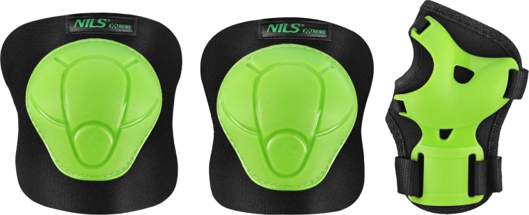 Sada chráničov na kolieskové korčule a skateboard NILS Extreme H210 zelená – XS