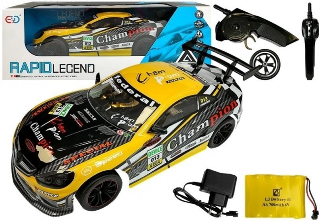 Diaľkovo ovládané športové auto 2,4 GHz – žlté