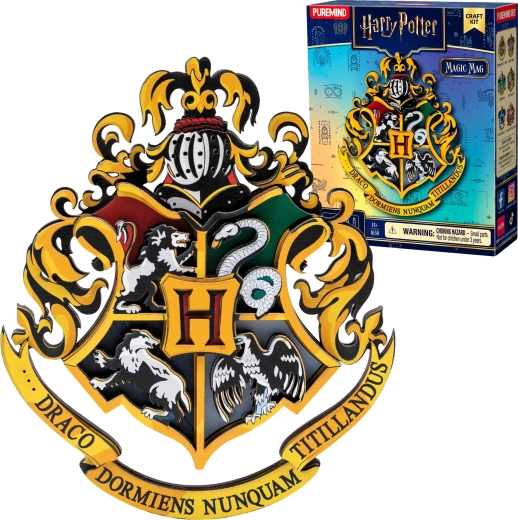 Puremind Harry Potter Magic Mag skladacie drevené 3D puzzle prekvapenie – magnet