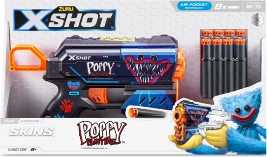 penová pištoľ X-Shot Flux Jumpscare – 8 šípok