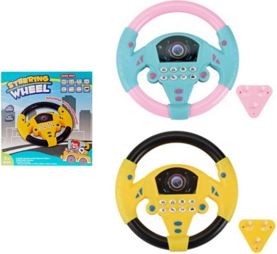 Detský volant s funkčnými tlačidlami na batérie