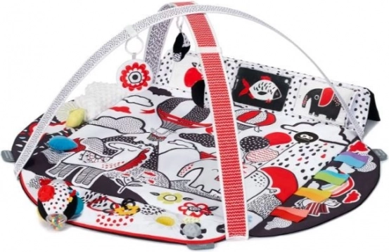 KINDERKRAFT hracia deka 4Smart Premium – kontrastné senzorické ihrisko pre bábätká