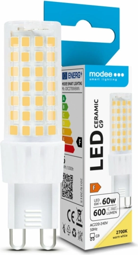LED žiarovka G9 6W teplá biela MODEE LIGHTING Ceramic