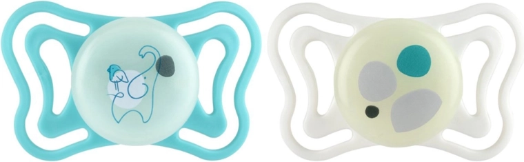 Chicco cumlíky Physioforma Light silikónové ortodontické neutrálne 6–16 m, 2 ks