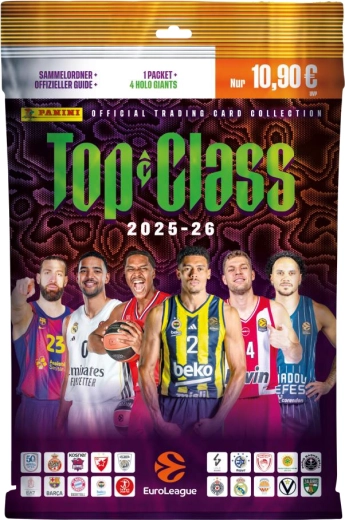 Panini Euroleague Top Class 2025/26 zberateľská kolekcia kariet – štartovací set