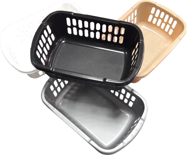 Plastový úložný košík malý 22 × 15 × 8 cm, mix farieb