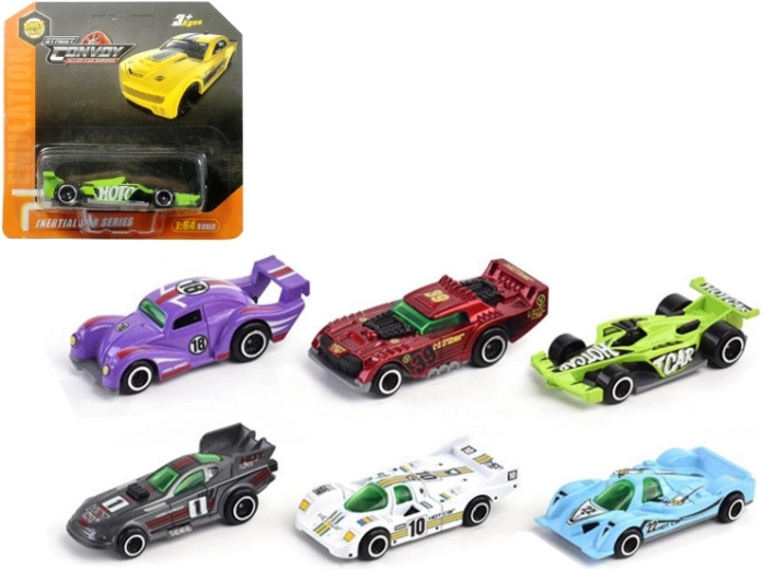 Kovové pretekárske autíčko na blisteri