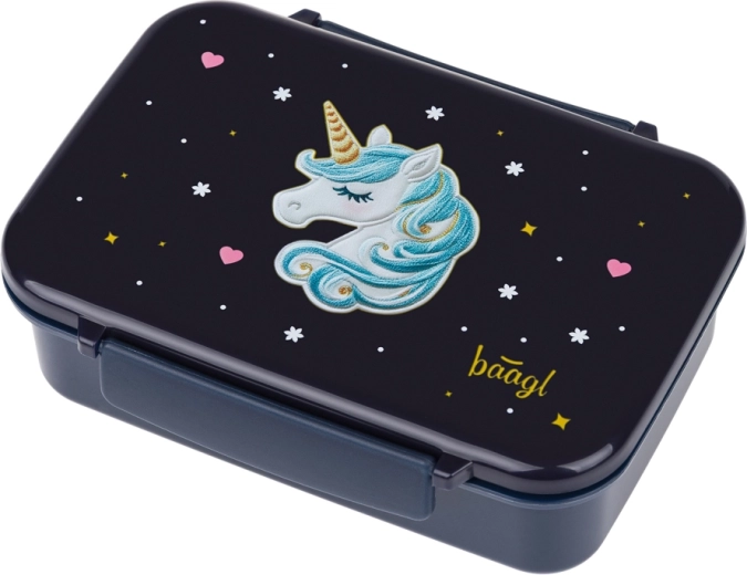 Baagl box na desiatu s priehradkami Unicorn Gold