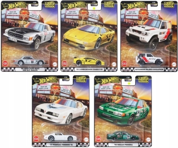 Hot Wheels Premium Boulevard – kovové zberateľské modely 1:64 s pneumatikami Real Riders