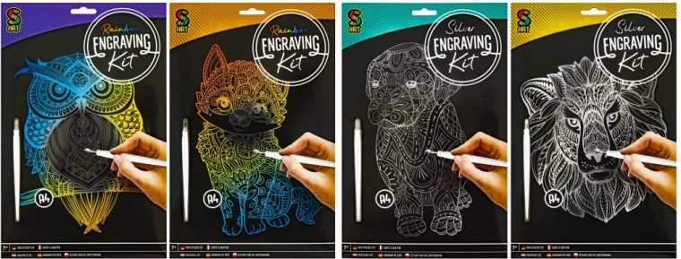 GRAFIX dúhový škrabací obrázok mačka