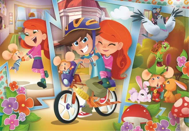 Clementoni puzzle Myšiak Gigio s priateľmi MAXI 60 dielikov