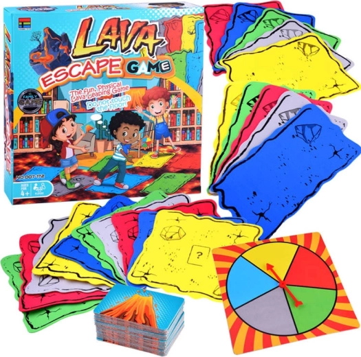 Stolová hra Podlaha je láva – skáč, súťaž a nedotkni sa lávy