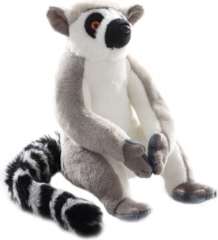 Plyšový lemur s pripevnením na suchý zips 21 cm eco-friendly