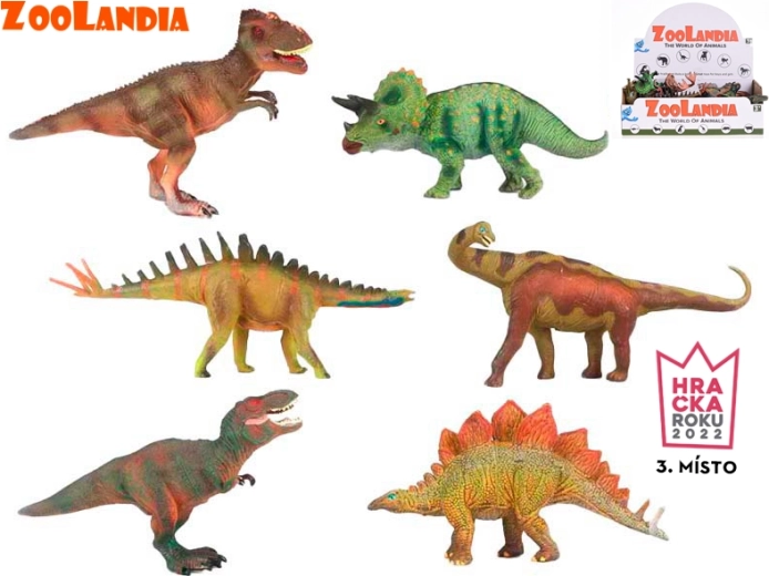 Zoolandia dinosaurie figúrky 15–18 cm, sada 6 druhov