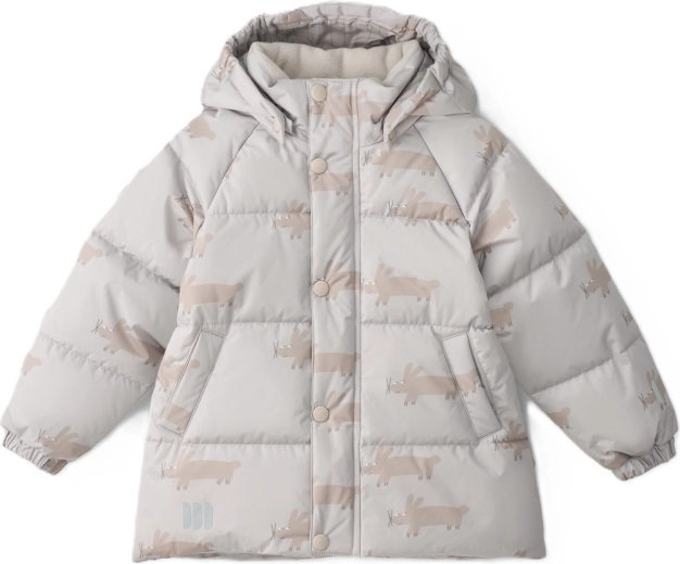 Detská zimná prešívaná bunda LEOKID Leni Silver Cloud Fluffy, veľkosť 98