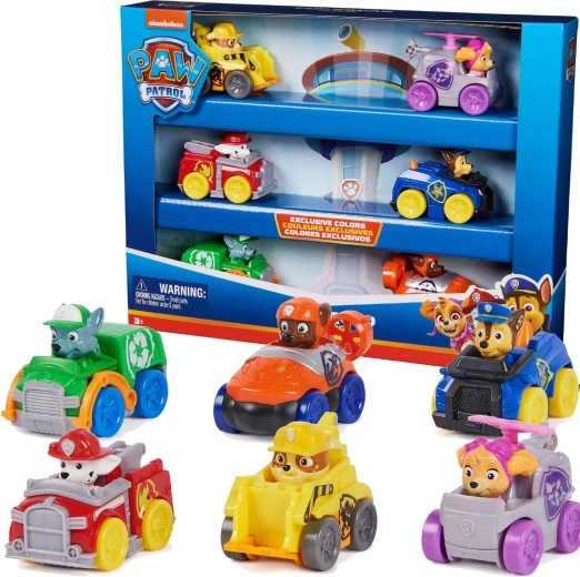 Paw Patrol Pup Squad Racers – sada 6 autíčok s figúrkami