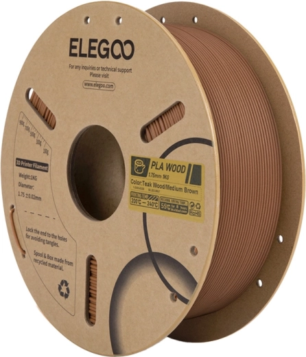 Filament Elegoo PLA s drevnými vláknami – indický dub