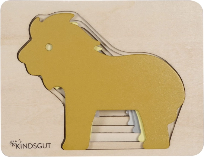 Kindsgut drevené puzzle lev - 1 kus