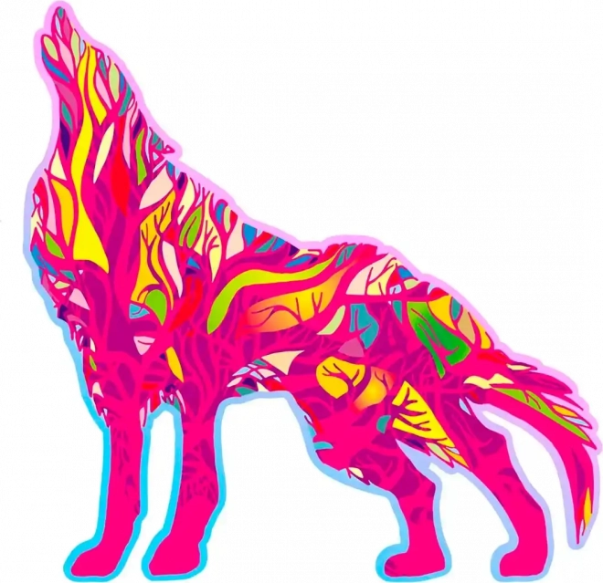 Drevené puzzle Vytie vlka 250 dielikov