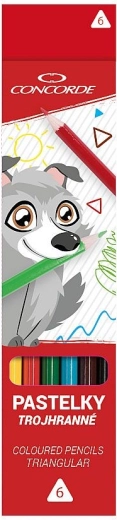 Pastelky CONCORDE trojhranné 6 farieb