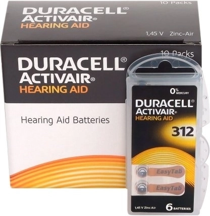 Duracell Activair batérie do načúvadiel 312, 6 ks