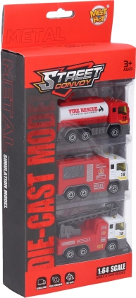 Sada hasičských autíčok 3 ks 8,5 cm