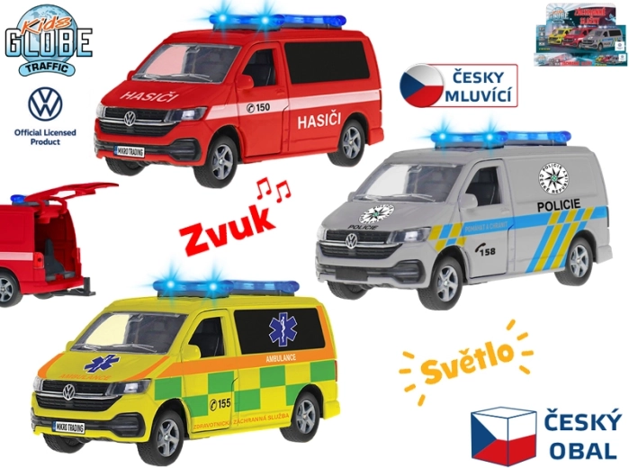 Kids Globe Traffic záchranné vozidlo VW so svetlami a zvukmi