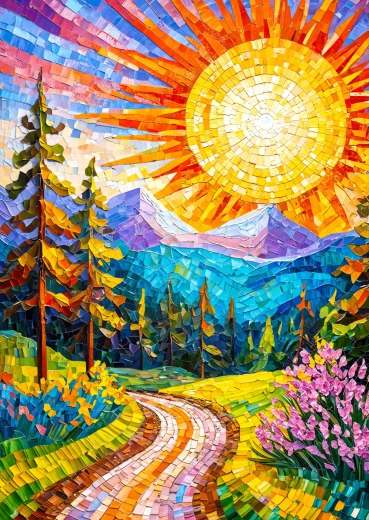Enjoy puzzle mozaikový východ slnka 1000 dielikov