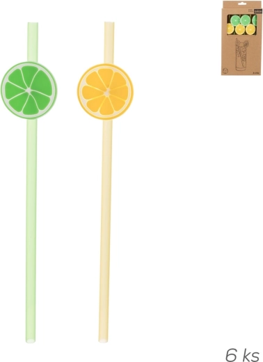 Opakovane použiteľné slamky LIMEPOP, sada 6 ks, mix