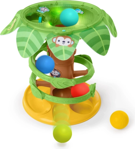 Bright Starts hudobná guľôčková dráha Tropical Twirl 6m+