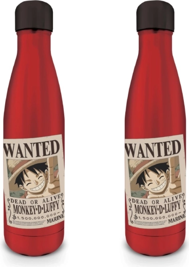 One Piece nerezová fľaša Wanted Luffy