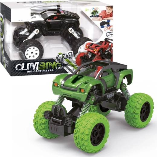 Skrutkovacie autíčko 1:32 4WD s naťahovacím pohonom Pull Back