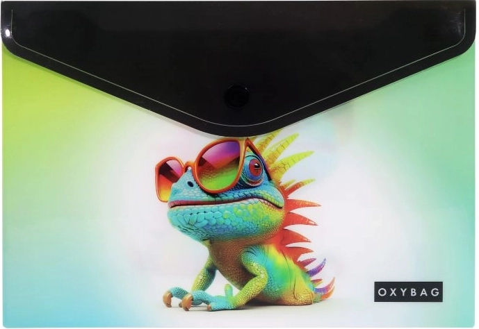 Zložka s drukom A5 OXYBAG Crazy Animals – chameleón